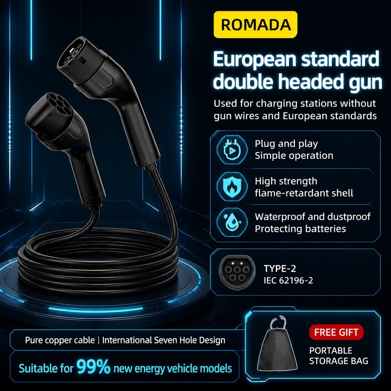 Ev Charging Cable 5M 22Kw - Cavo di Prolunga per Ricarica Veicoli