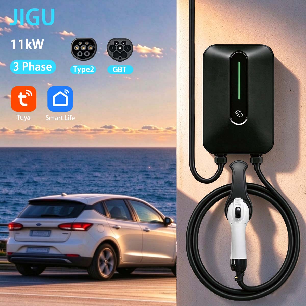 Ev Charger 11Kw Three Phase - JIGU Caricatore EV 11kW Trifase 16A
