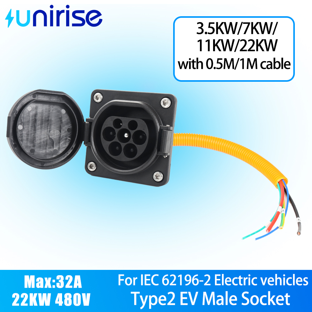 Ev Charging Socket Type 2 22Kw - Presa per auto elettrica Unirise Type2