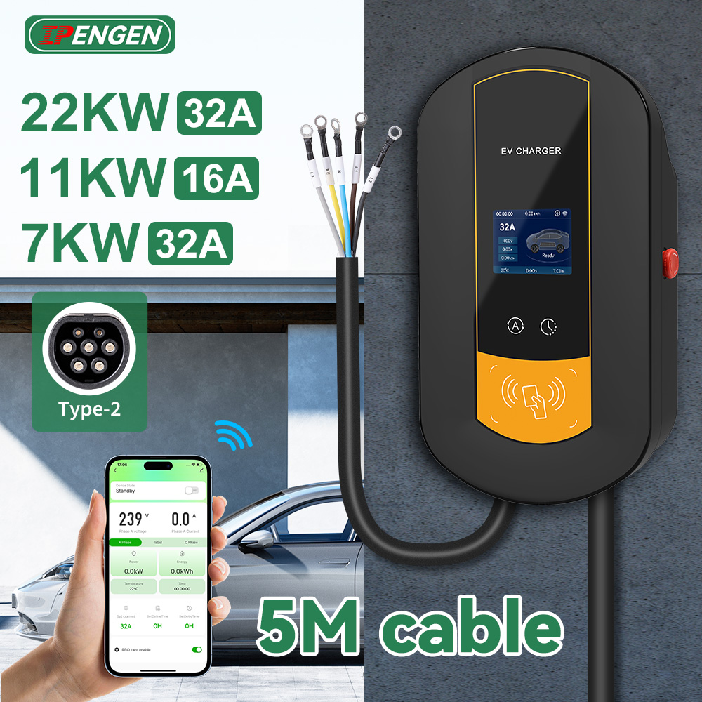 Ev Charger 22Kw Wallbox Type 2 - Stazione di ricarica IPENGEN Type2 EV