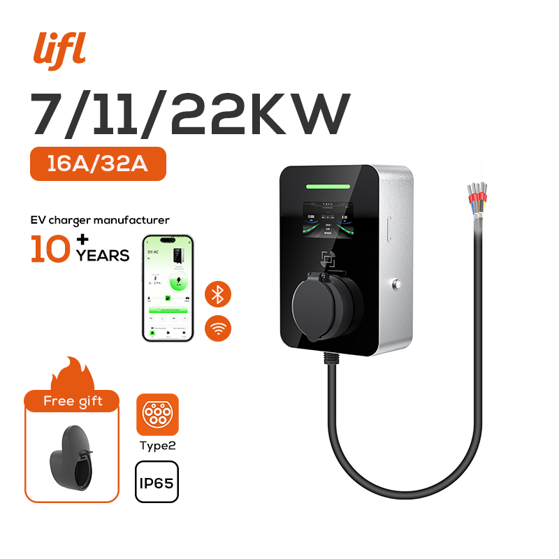 Ev Charging Socket Type 2 22Kw - Lifl 7KW/11KW/22KW Wallbox EVSE Caricatore EV