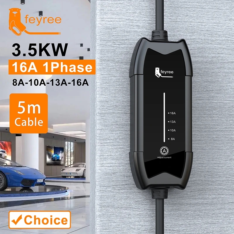 Portable Ev Charger 16A Adjustable - Caricatore Portatile EV Feyree con Connettore