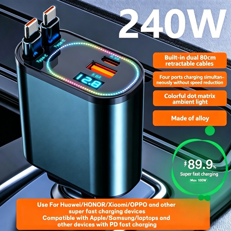 Ev Charger Adapter Type 2 To Type 1 - Caricabatterie per auto retrattile 4 in