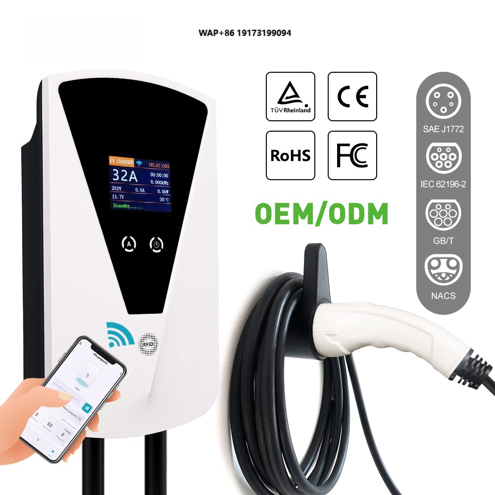 Ev Charger 7Kw Single Phase - Caricatore EV Wallbox 7kW 32A Monofase