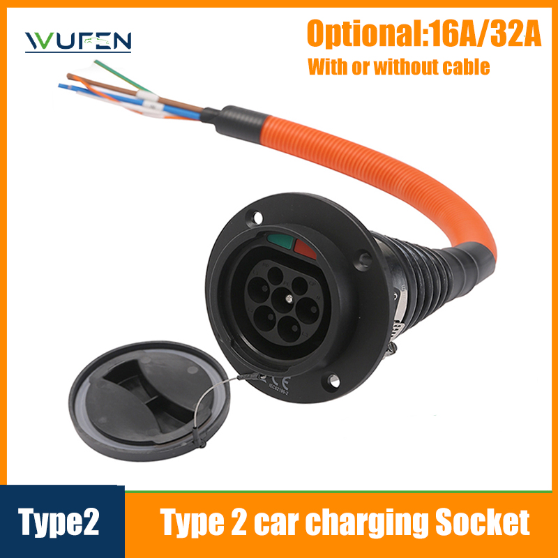 Ev Charging Socket Type 2 22Kw - Caricatore WUFEN EV presa maschio tipo