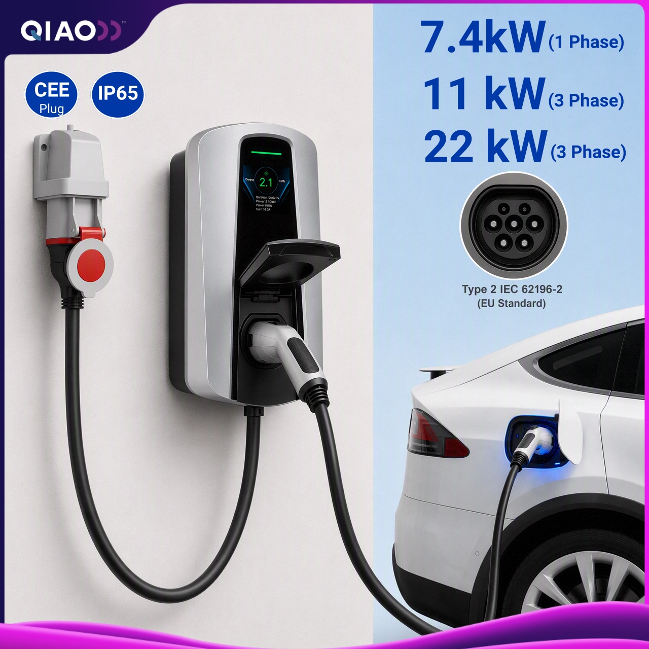 Presa di ricarica per veicoli  - Ev Charger 11Kw Three Phase recensione e prezzo
