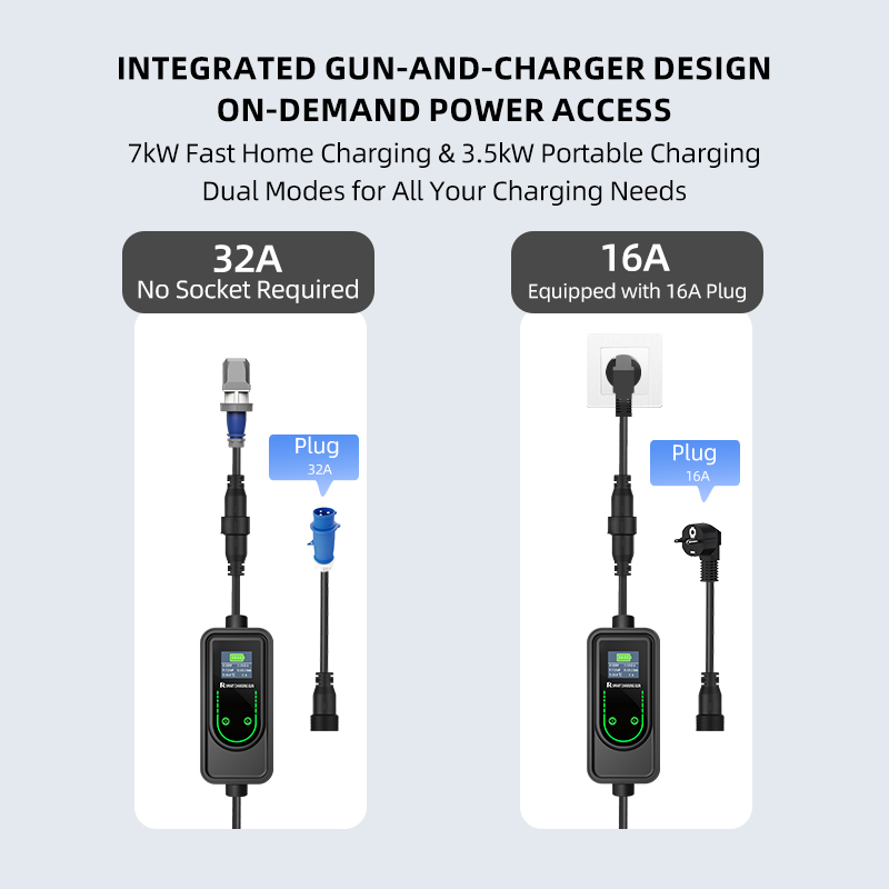 Caricatore EV Portatile 32A 7. - Ev Charging Cable Type 2 32A recensione e prezzo