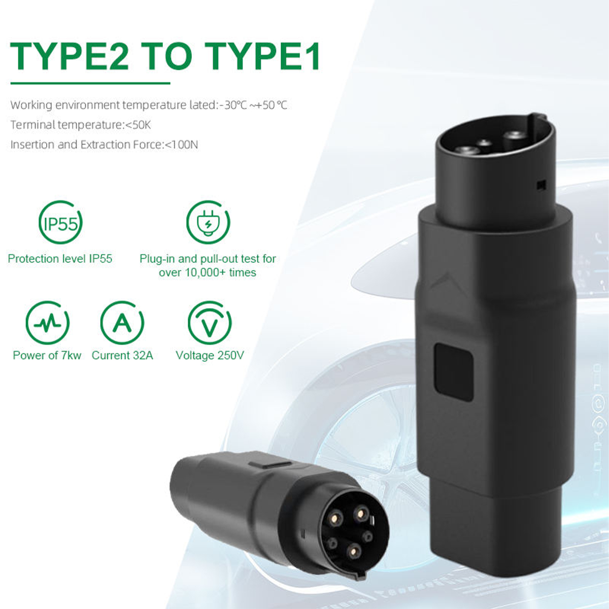 Adattatore per caricabatterie  - Ev Charger Adapter Type 2 To Type 1 recensione e prezzo