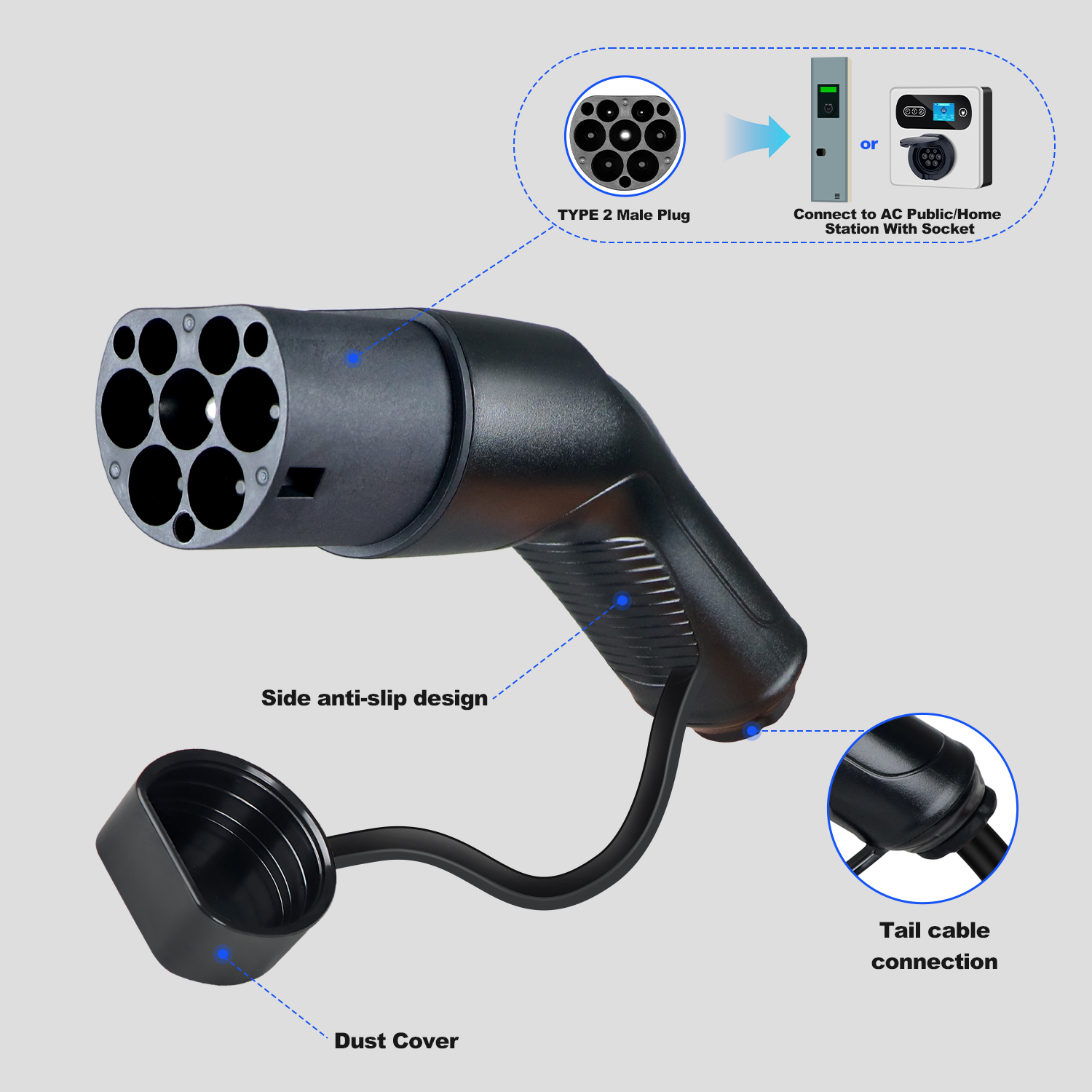 Kolanky Type2 EVS Spina carica - Ev Charging Cable Type 2 32A recensione e prezzo