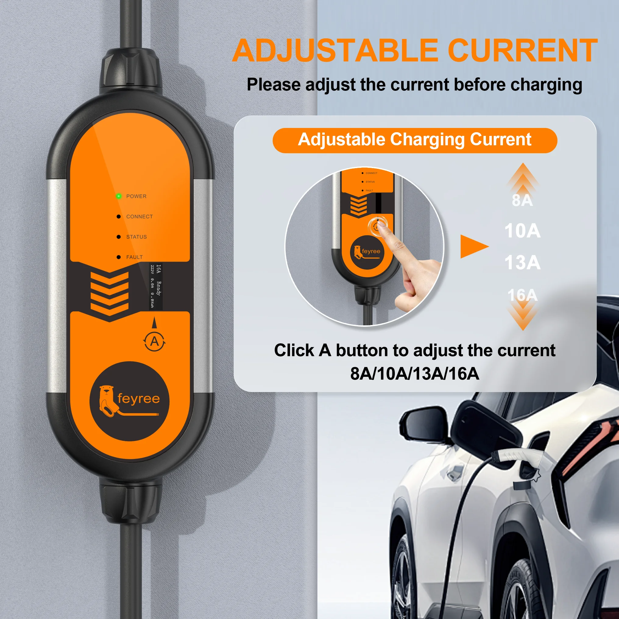 Caricabatterie EV Portatile Fe - Portable Ev Charger 16A Adjustable recensione e prezzo
