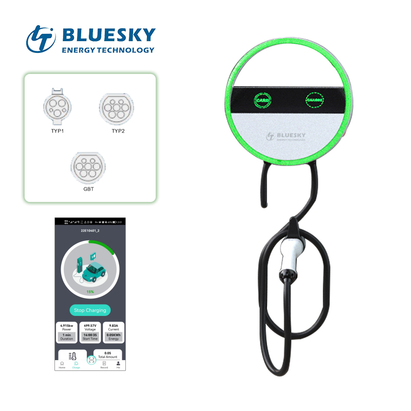 Nuovo Caricatore Elettrico Blu - Ev Charging Cable 5M 22Kw recensione e prezzo