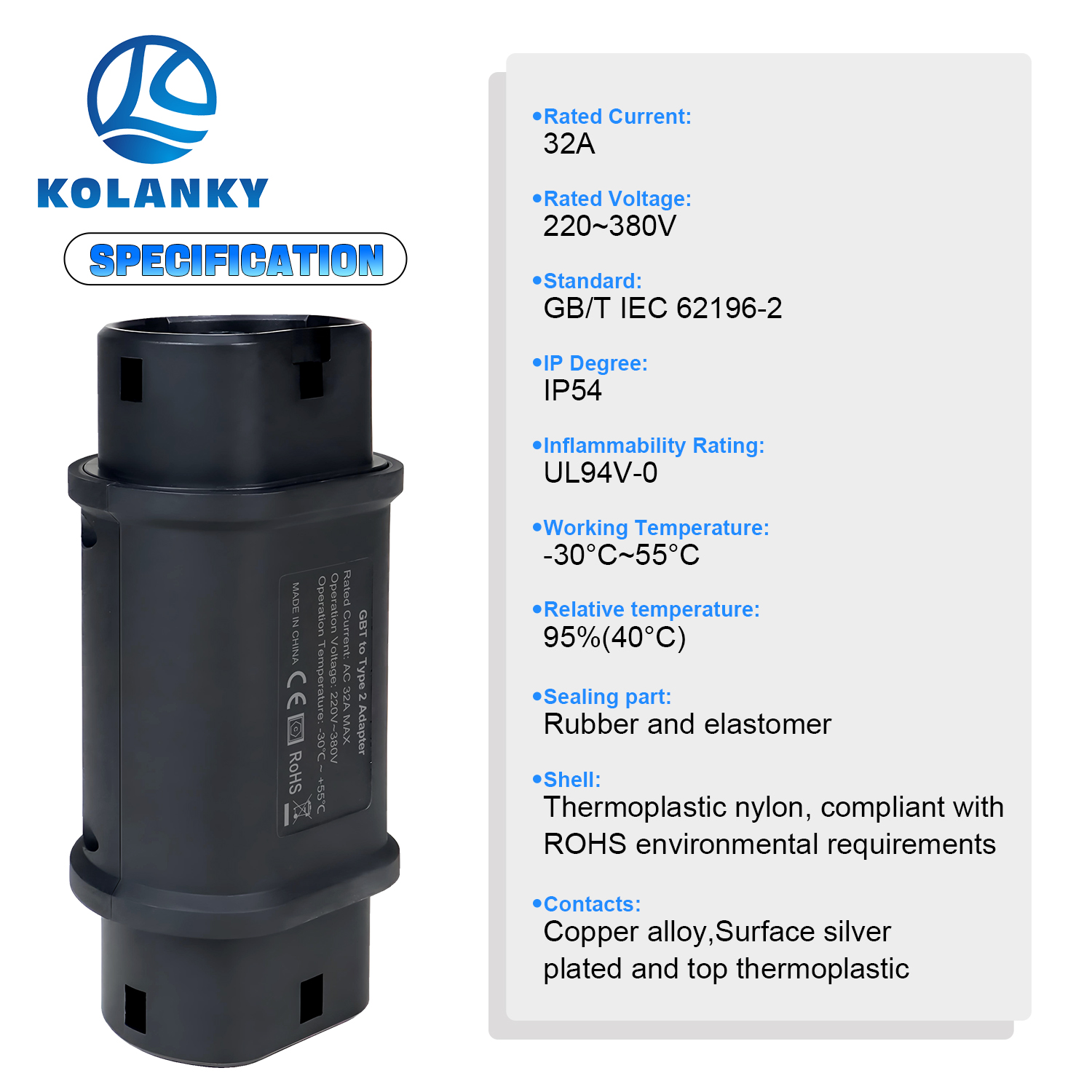 Adattatore per Caricabatterie  - Ev Charger Adapter Type 2 To Type 1 recensione e prezzo