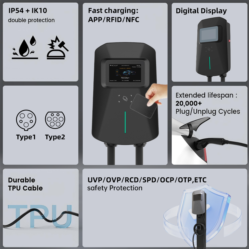 Stazione di ricarica per veico - Ev Charging Cable 5M 22Kw recensione e prezzo