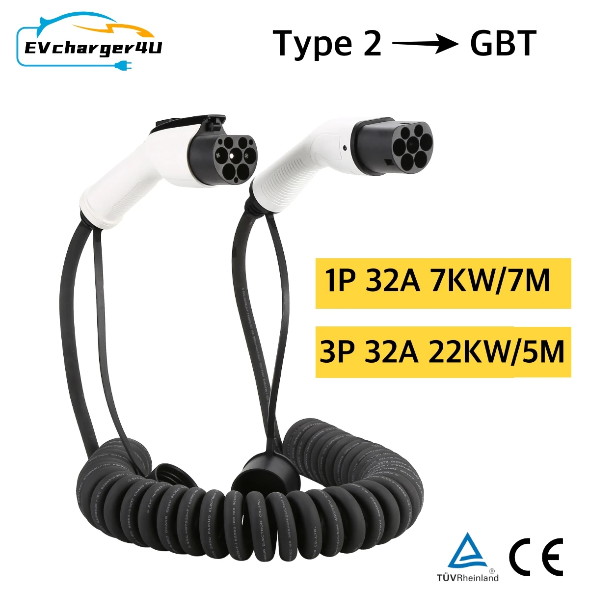 EVcharger4U 5M/7M Cavo di rica - Ev Charging Cable 5M 22Kw recensione e prezzo