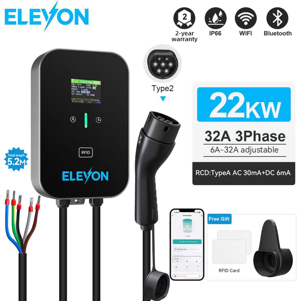 Stazione di Ricarica ELEVON EV - Ev Charger 22Kw Wallbox Type 2 recensione e prezzo
