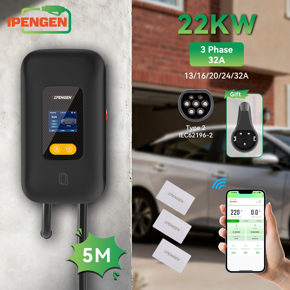 Stazione di Ricarica EV IPENGE - Ev Charger 22Kw Wallbox Type 2 recensione e prezzo
